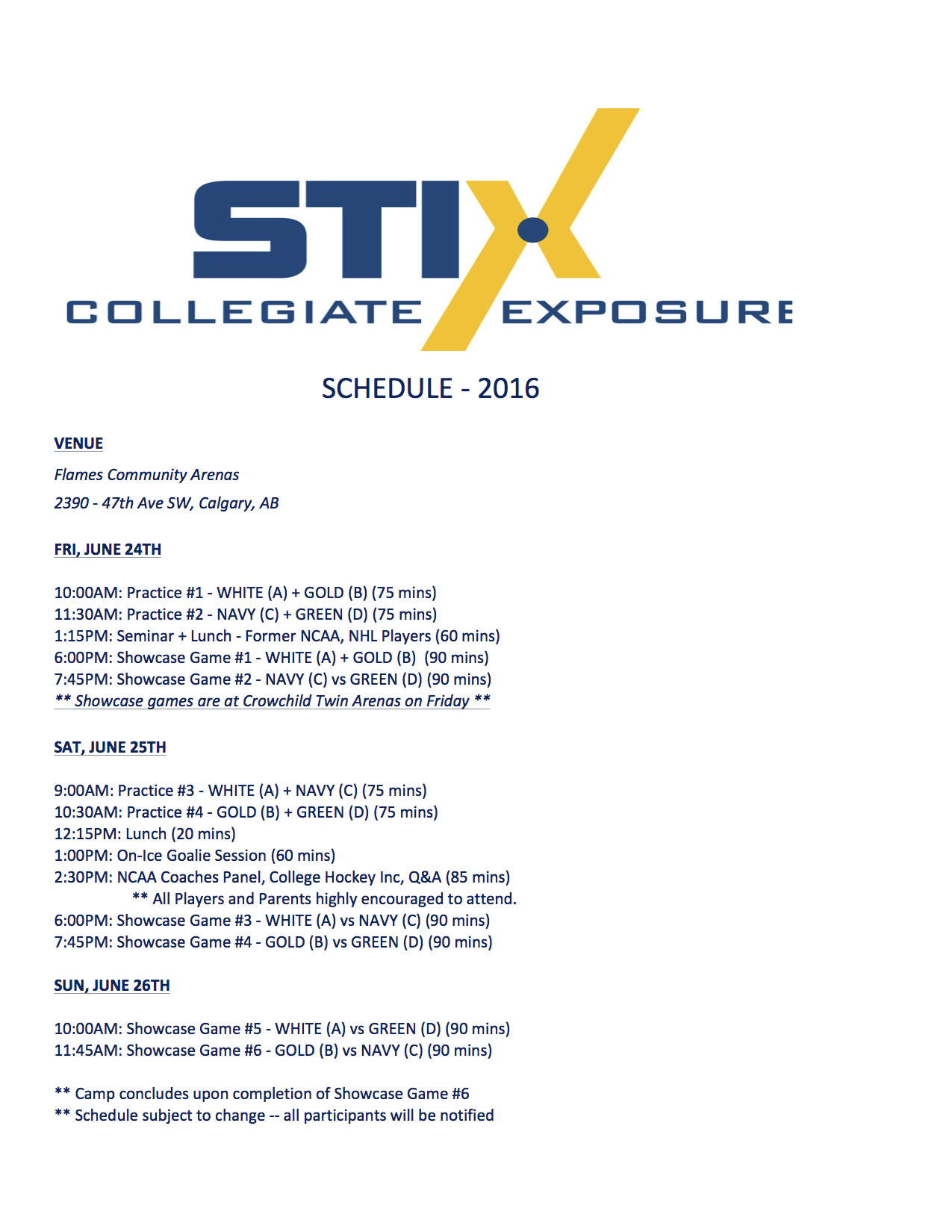 CollegiateSchedule