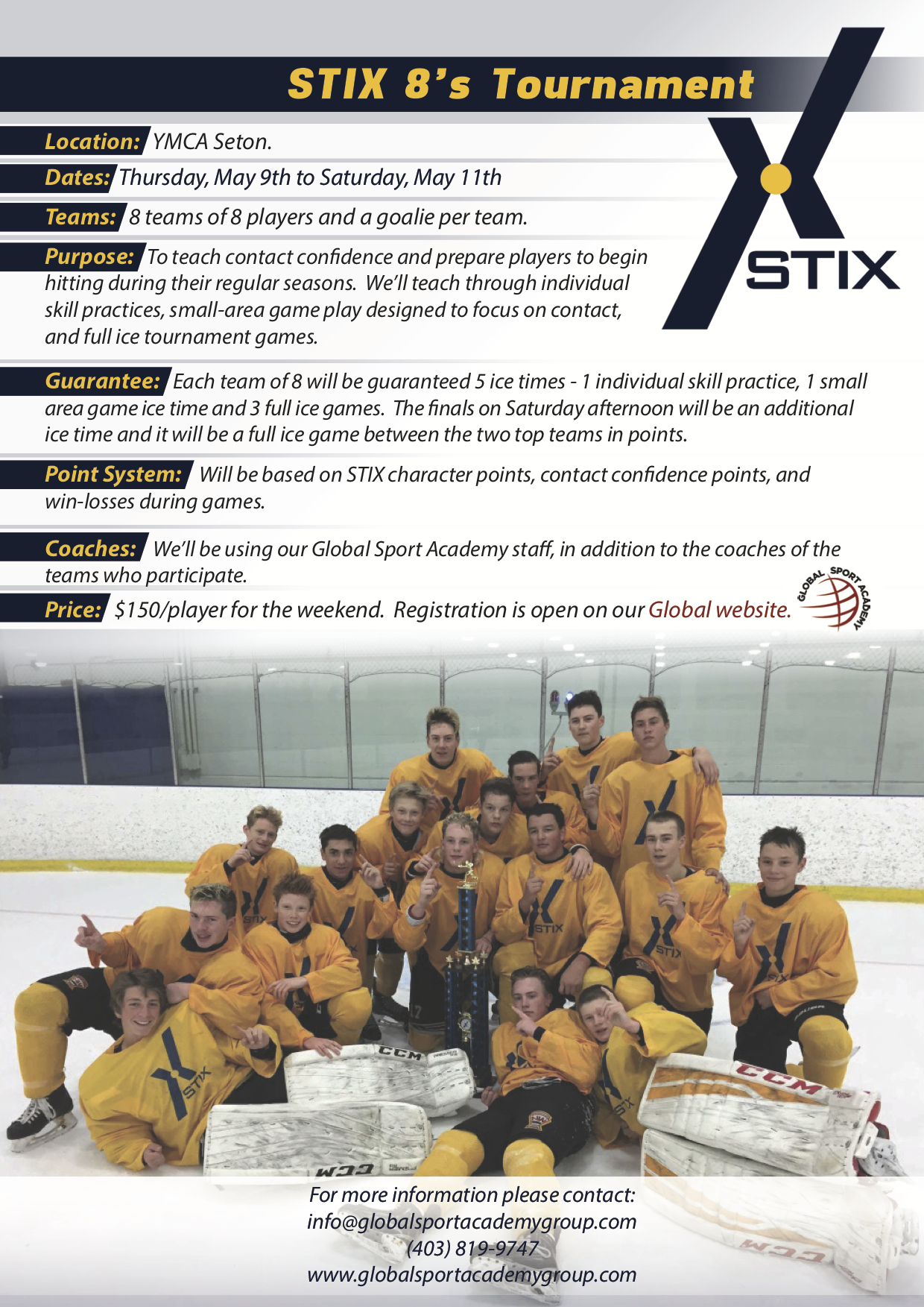 Global Sport Academy Information Nights Poster